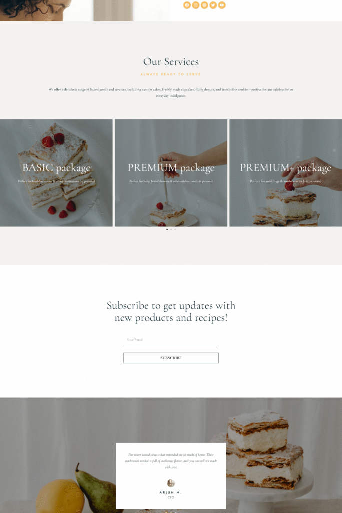 Home page