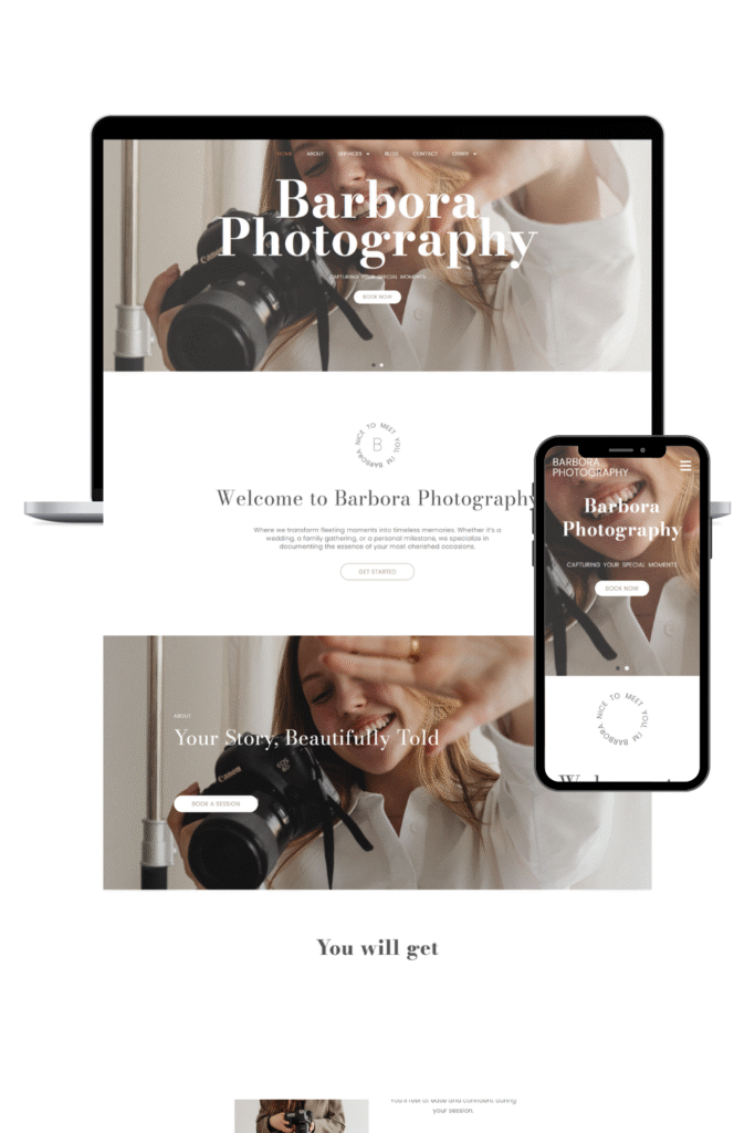 Barbora - Website Template For Freelancers & Photographers