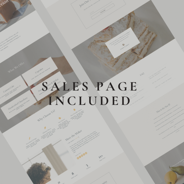 Sales, Podcast, Portfolio pages included