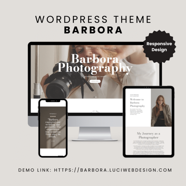 Barbora - Website Template For Freelancers & Photographers - Image 2