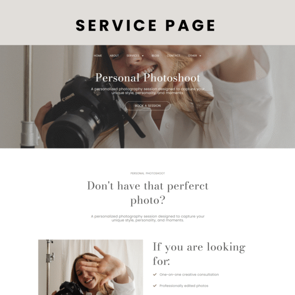 Barbora - Website Template For Freelancers & Photographers - Image 8