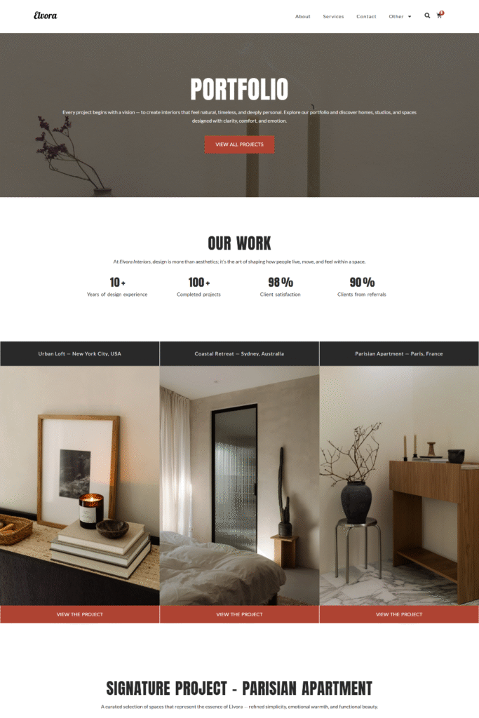 Porfolio Page