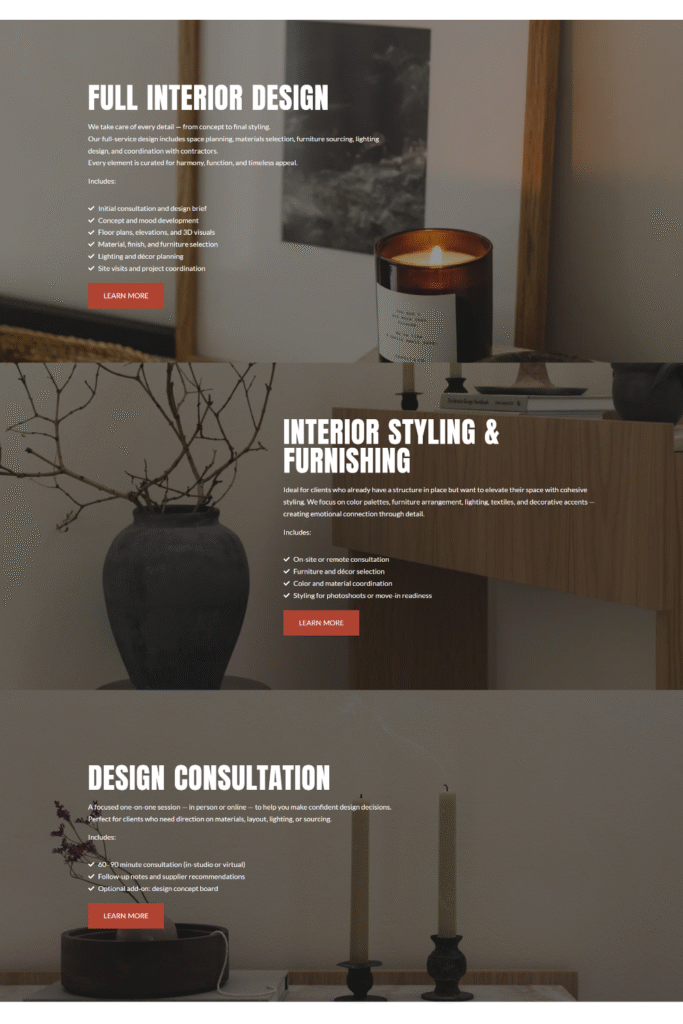 Services Page