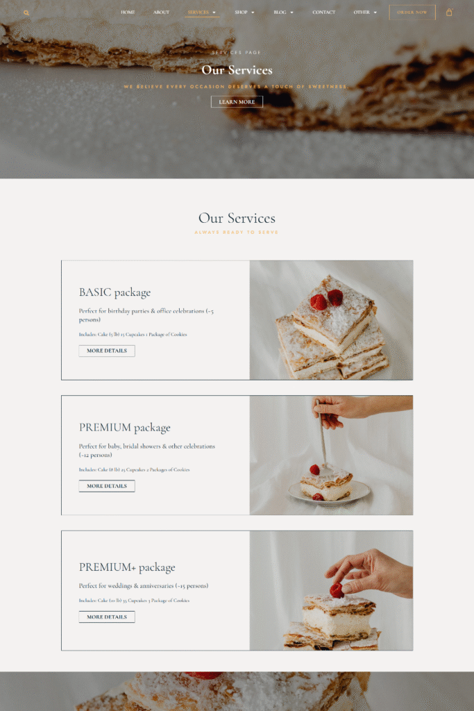 Services Page