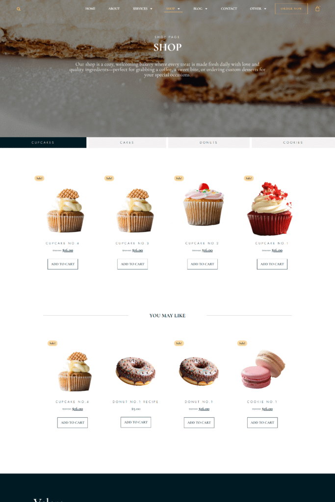 Shop Page